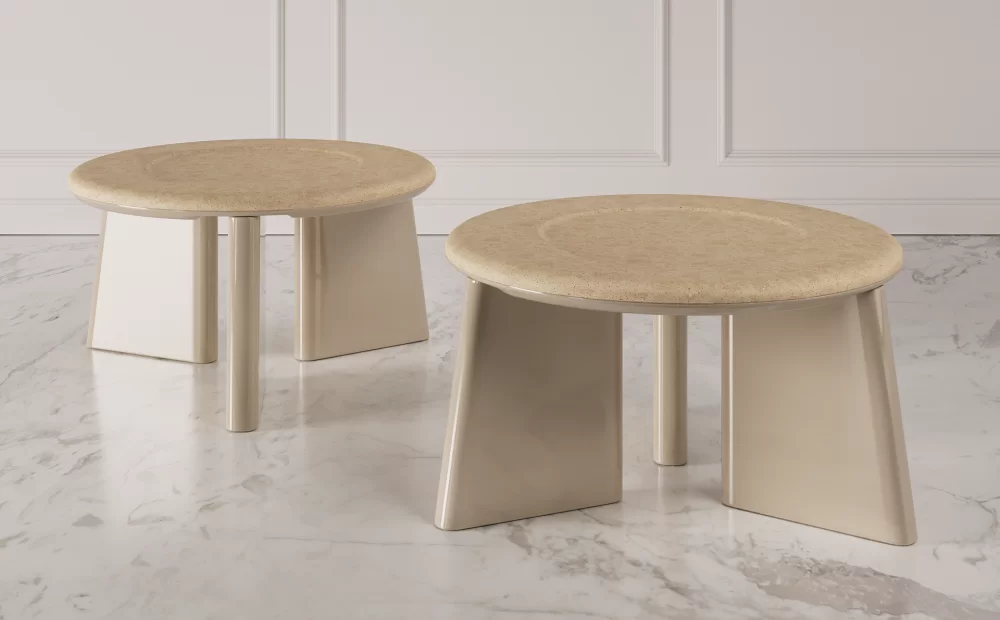 A mesa de centro Alika complementa o conjunto externo com seu desenho minimalista de linhas contínuas (Foto: Divulgação)